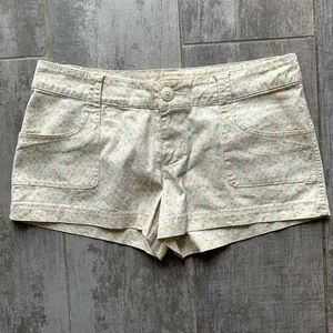 Boho Floral Soft Cotton Shorts Beach Casual Stretch Fashion Summer Size 6 EUC